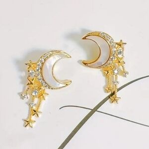 Crescent Moon and Star Earrings